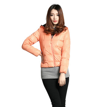 Q&X凯安斯 韩版时尚休闲羽绒服 8122403010 黄色 XXL