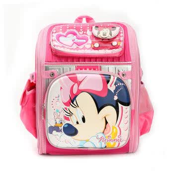 Disney/迪士尼太空减负学生书包双肩背包SM80309 玫红 F