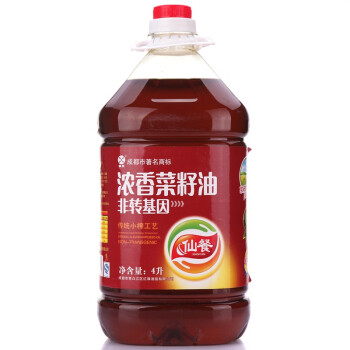 仙餐牌 压榨浓香菜油4L