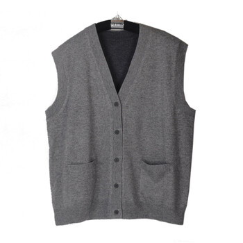 伊绒奇冬季加厚<em>毛衣</em>爸爸装<em>中老年</em>男士v领<em>羊毛</em>