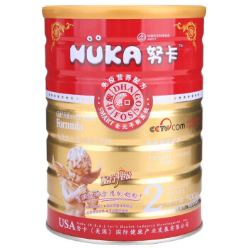 nuka 努卡金装免疫较大婴儿2段配方奶粉 900克