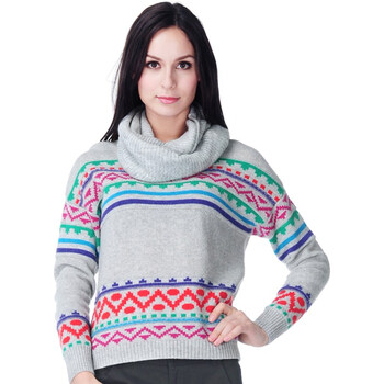 真维斯Jeanswest 冬装<em>女装</em>7针圆领提花<em>毛衣</em>JW