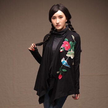 尼可与路2013新款女装外套上衣大码宽松休闲不对