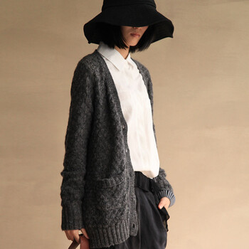 百武西 2012秋季新品复古<em>大毛衣外套</em>镂空花纹