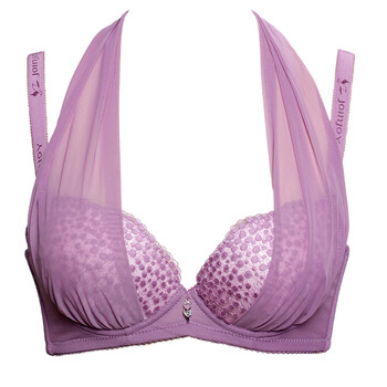 姣莹joinjoy 时尚甜美蕾丝透明<em>文胸罩</em> <em>厚</em>款聚拢