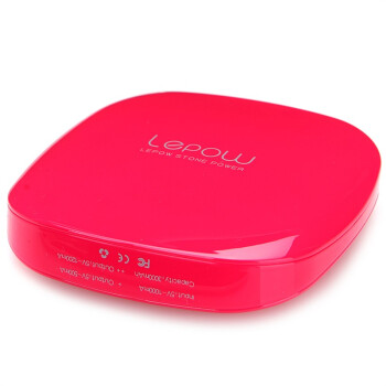 乐泡（lepow） 月光石 双USB 聚合物移动电源/充电宝 3000毫安 红色