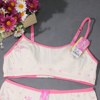 怡兰芬少女<em>文胸</em>纹<em>胸罩</em>学生内衣 无<em>钢圈</em>后背搭