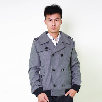 SunnyWell 森迪维尔 <em>男士短款</em>干练 <em>毛呢外套</em>#S