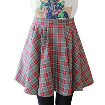 cherrykeke 2012秋装新款 <em>英伦</em>学院<em>风格子短裙</em>