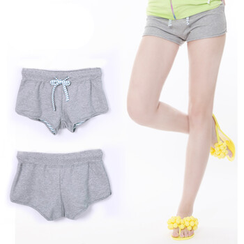 日贝尔laeibelle<em>女士</em>纯棉系绳运动<em>紧身短裤</em> 低腰