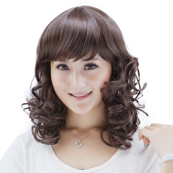 佰丝堂中老年假发套 假发长卷发 女 妈妈假发 中