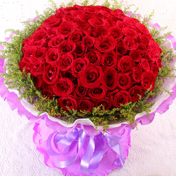 花之苑99玫瑰花束北京广州成都花店送花生日
