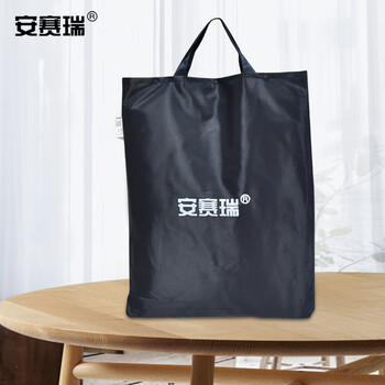 安赛瑞 长款风衣式连体雨衣 前后反光条带帽檐雨具 户外工地防水大褂 藏青 均码 12326