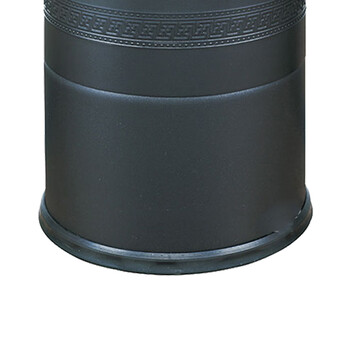 南 GPX-107A 南方双色浮雕花套装垃圾桶  黑色 酒店宾馆商用客房不锈钢垃圾桶 居家房间桶 果皮桶