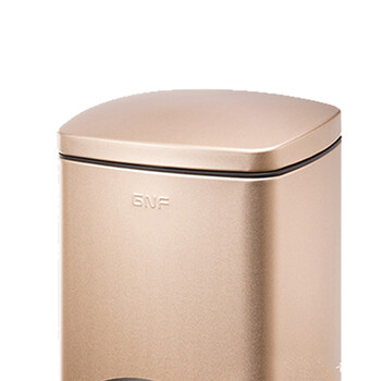 南 SJ5-F01 方形脚踏桶 香槟金 商用不锈钢 南方垃圾桶 酒店宾馆客房果皮桶 居家垃圾桶 防指纹 容量5升