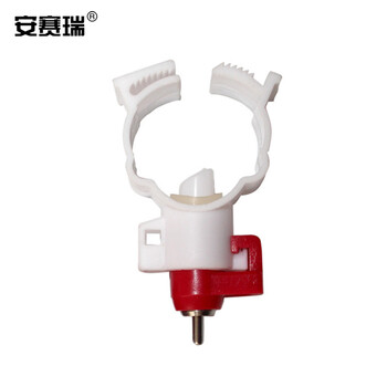 安赛瑞 鸡用六分圆管钢球饮水器 鸡用弹簧卡式饮水器养鸡乳头鸡用球阀式饮水器 10个装 530099