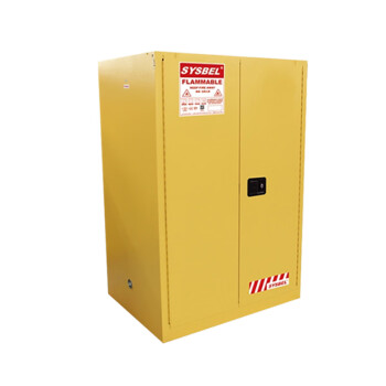 西斯贝尔 WA810861 易燃液体安全储存柜自动门90Gal/340L黄色 1台装