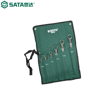 世达（SATA）09046 6件全抛光双梅花扳手组套