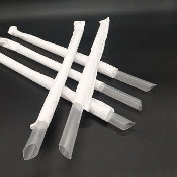 工霸（GONGBA）奶茶吸管纸质包装粗吸管12*230mm 独立包装透明大吸管 一次性吸管 1000支 定制