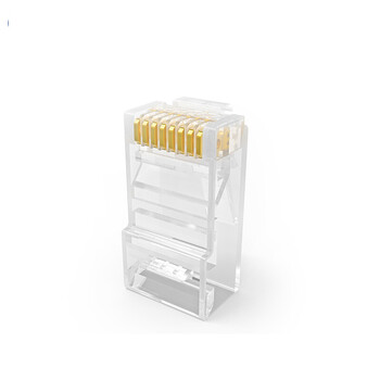 东电通信（DODEM）六类非屏蔽RJ45网络水晶头 8P8C三叉式 网线接头 100个/盒