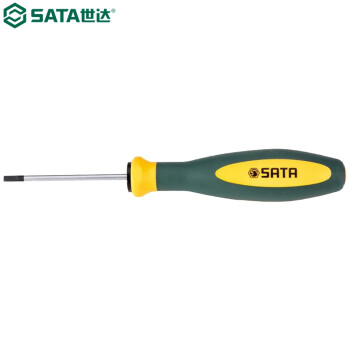 世达（SATA）63713 G系列双色柄一字形螺丝批4.5x200MM