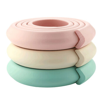 冰禹 BYlf-615 密封防撞条 防护条 加厚加强型 L型防撞条 米白色3包 （2米/包）