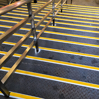 爱柯部落 铝合金楼梯防滑条 学校台阶护角防撞压边条宽5.5cm×长1m黄色每米定制110251