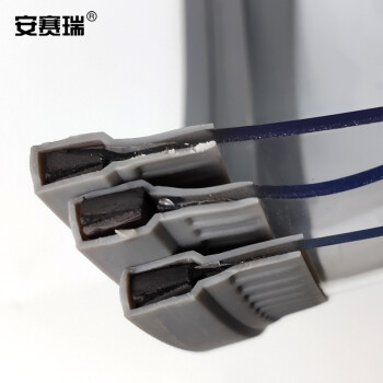 安赛瑞 磁性自吸软门帘 透明磁吸门帘 (50×250cm)厚2mm 挡风帘隔断隔热保暖帘 超市商场PVC软门帘 灰23927