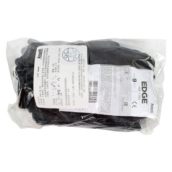 ANSELL 劳保耐磨手套透气PU涂层防滑防油耐用批发工作防护手套 L号 48-126（12双）9#