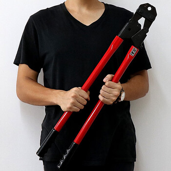 台湾OPT】钢索压接钳 铝套筒压线钳 HS-24钢丝绳1-5mm HS-24 铬钒合金钢