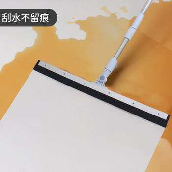 亿丽佳 不锈钢商用地刮推水器体育馆酒店大厅停车场地板路面铝合金塑料接头刮水器（可转向 45cm） 5件/组