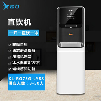 希力（XILI WATER）商用净水器立式直饮机12L一开一直饮一冰 大型净水设备750W可供3-50人 XL-RO75G-LY88