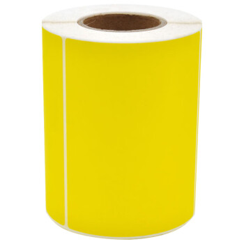 联嘉 标签铜板纸 不干胶标签打印纸 标签纸贴纸 90mm×60mm×400张 黄色