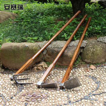 安赛瑞 长柄开垦锄 大锄头全钢宽锄种花种菜工具农用翻土锄 除草开垦锄 1.2米 530186