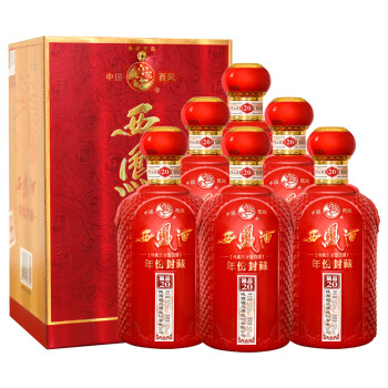 西凤酒 年份封藏 藏品20绵柔凤香型 52度 500ml*6整箱装