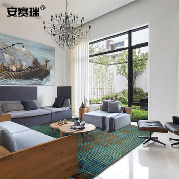 安赛瑞 地毯 加厚商用办公室宾馆酒店座椅满铺餐桌垫 1.6×2.3m 彩花之釉26789