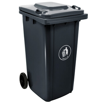 兰诗（LAUTEE）LJT2206 灰色240L加厚桶 大号物业环卫垃圾桶