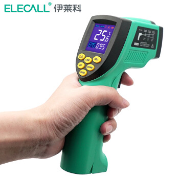 伊莱科(ELECALL)红外线测温仪 高精度测温枪彩屏数显手持式温度计 绿色 EIRT800（-50-800℃） 7 