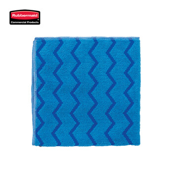 乐柏美（RUBBERMAID）清洁吸水不掉毛 商用 超细微纤维抹布一般用途抹布（蓝色）FGQ62000BL00