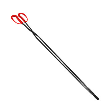 魅祥 火钳垃圾夹 环卫扁头垃圾钳 红塑柄火钳夹子煤饼钳铁钳 塑柄扁头款54cm（5把）