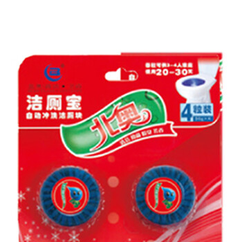 北奥（Beao）OK-K4 蓝泡泡洁厕宝 四盒装4个/盒 马桶清洁剂 厕所清洁马桶泡腾片