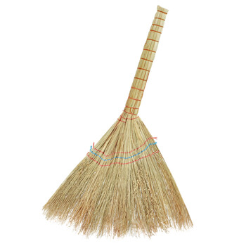 益美得 老式手工扫把高粱芒草稻草植物秸秆草编扫把笤帚学校物业环卫商用 净苗高粱扫把