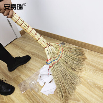 安赛瑞 高粱脱壳扫把 物业环卫扫帚笤帚清洁工具 (5把装）扫雪工具 无穗高粱扫把24194