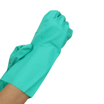 劳博士 LBS610 加厚丁腈手套 防腐蚀耐酸碱化工耐油耐磨汽修劳保手套 绿色钻石纹