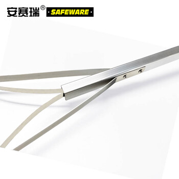 安赛瑞 商用铝合金直杆垃圾夹 环卫保洁长柄垃圾钳 铝合金直杆式取物器清洁工具长80cm（5把装）10679