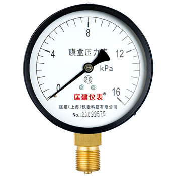 匡建仪表（CONJANT）YE-100膜盒压力表 千帕表天然气表燃气表微压表 0-16kpa