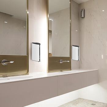 艾克（AIKE）免接触自动洗手液机850ML感应洗手液器 壁挂式滴液泡沫皂液盒免打孔给皂液器 AK1259白色泡沫款