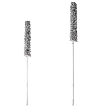 兰诗（LAUTEE）PB1015 除尘掸可伸缩鸡毛掸子水洗灰尘扫尘掸 145CM