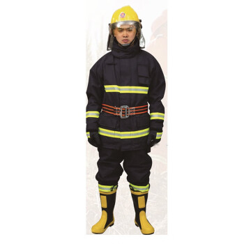 劳卫士 消防服套装 ZFMH-LWS A 5件套 3C认证 消防员灭火救援装 蓝色