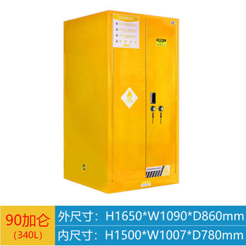 万尊 工业防爆柜90加仑GA/T73双锁危化品存放柜安全柜WZ-AQ-G90